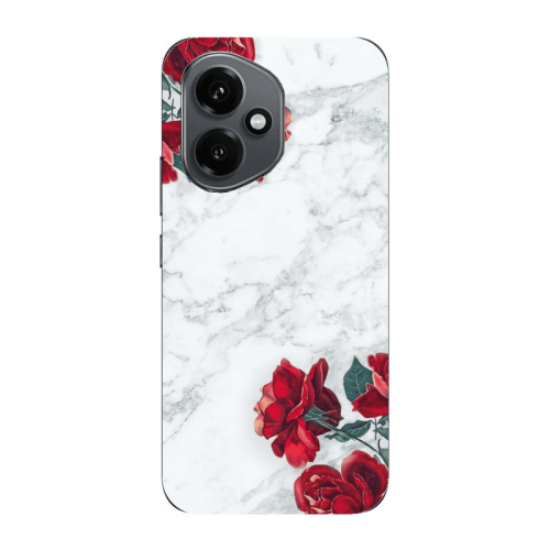 Honor Magic 400 Marble and roses Transparent Silicone TPU Θήκη